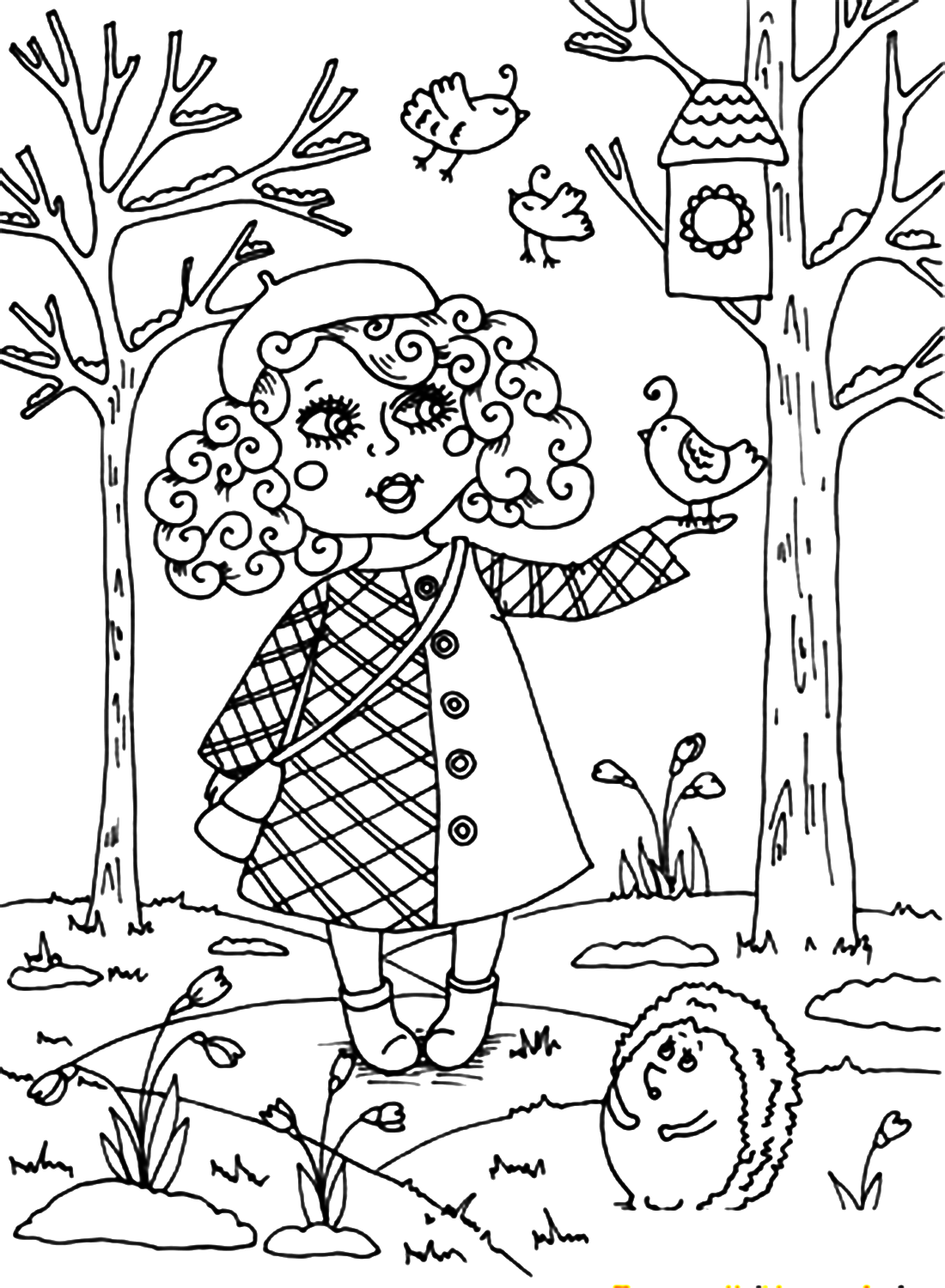 Peppy Outside In March Coloring Pages