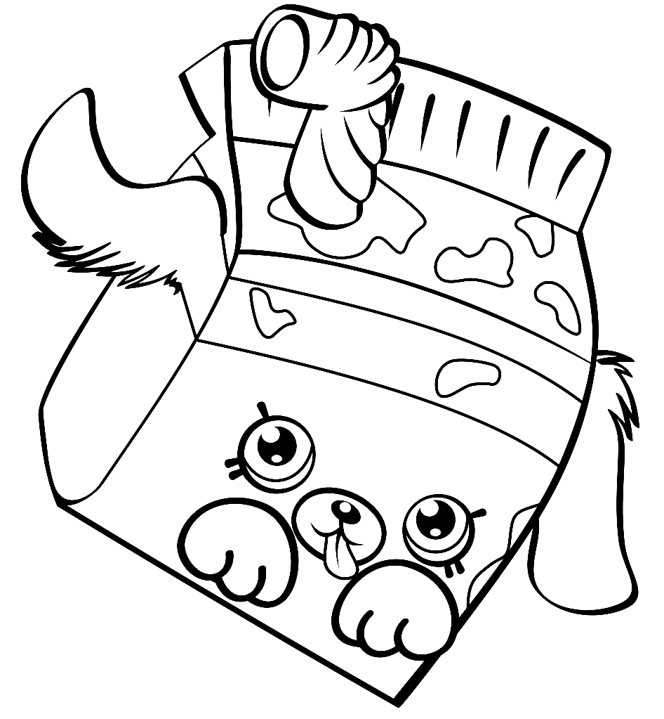 Desenho de Petkins Dog Snout shopkins temporada 4 para colorir