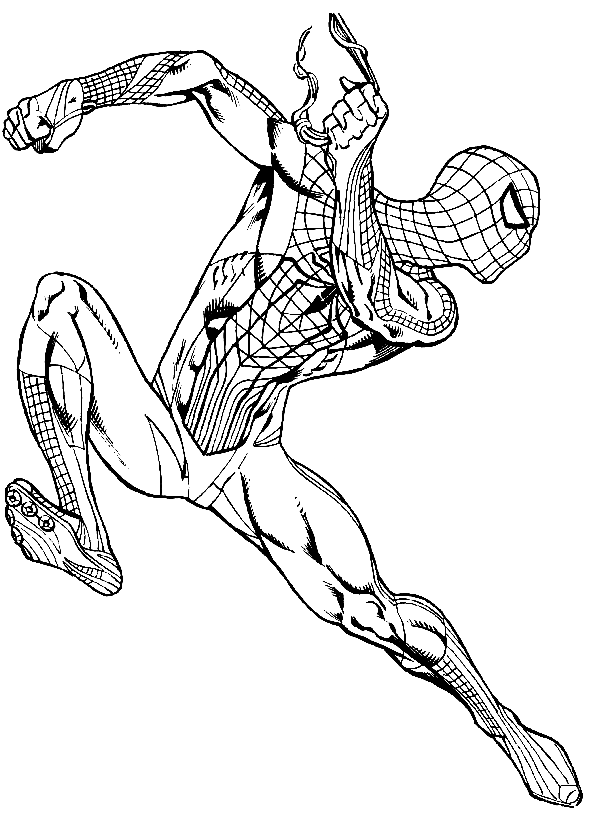 Pictures of Black Spiderman Coloring Page