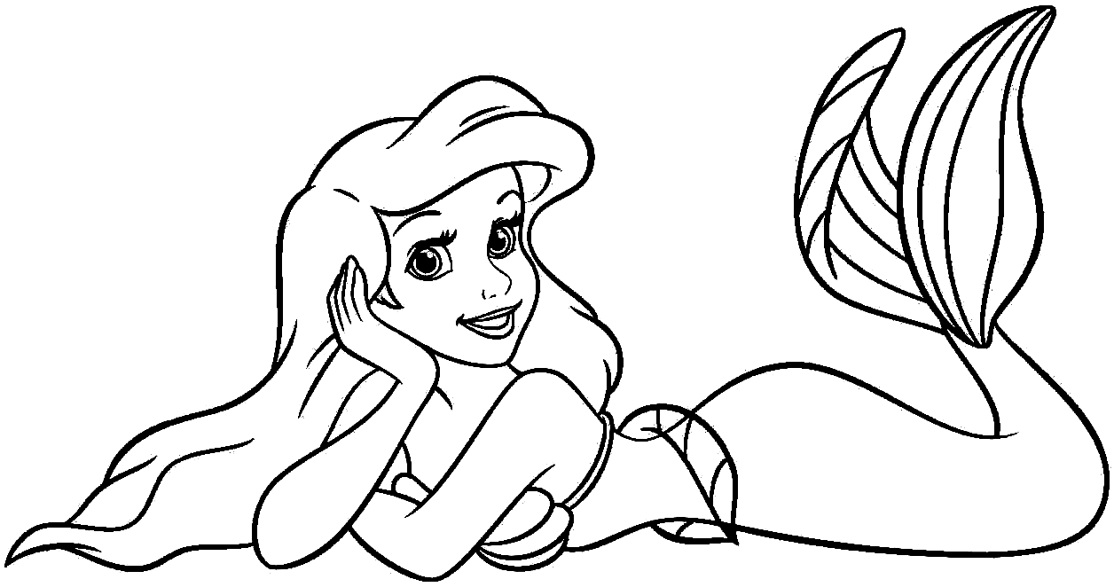 little mermaid characters coloring pages