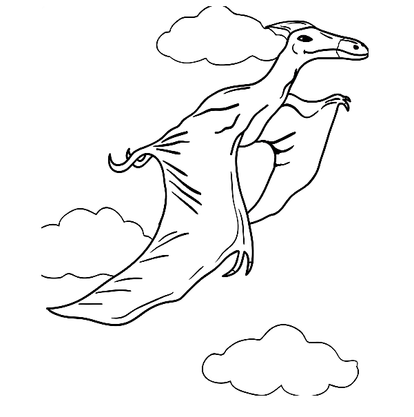 Pterodactyls Dinosaur 1 Coloring Page
