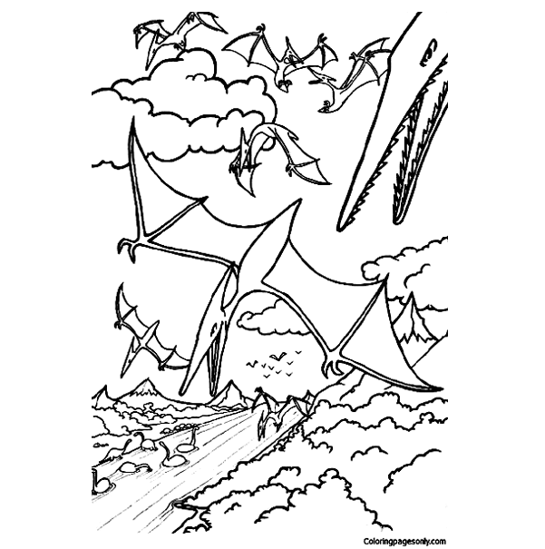 Pterodactylus Coloring Page