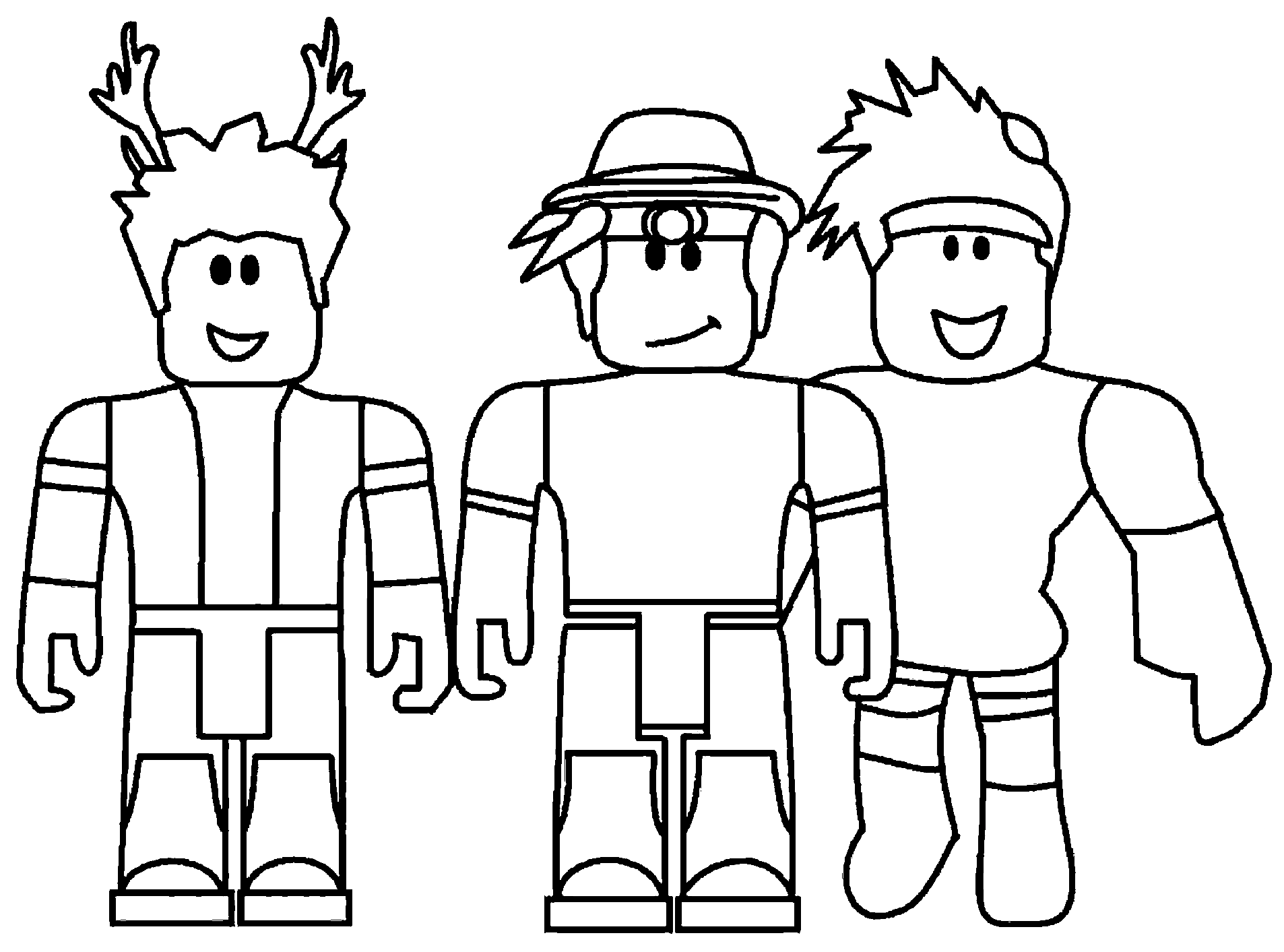 Desenhos para colorir de personagens Roblox sorrindo - Desenhos para colorir  gratuitos para impressão