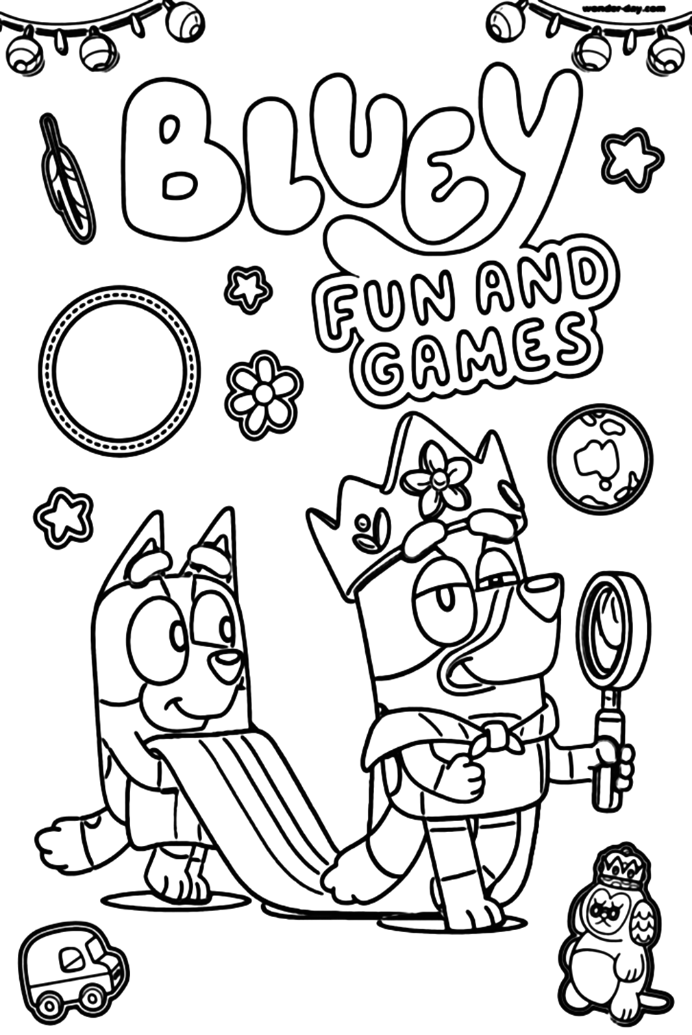 Royal Dogs Coloring Pages