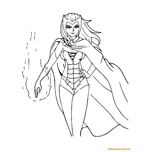 Scarlet Witch Avengers Coloring Pages