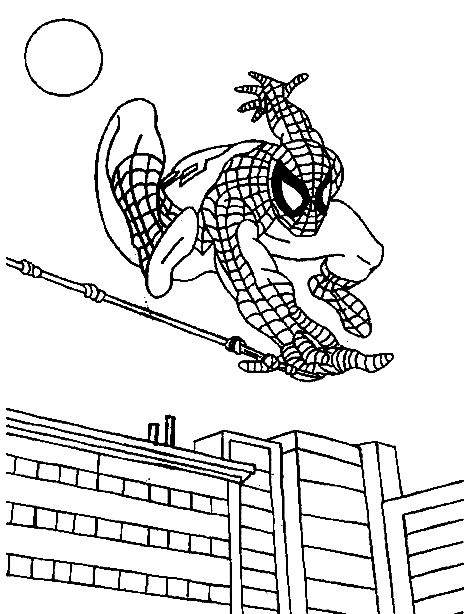 Spectacular Superhero Spiderman Coloring Page