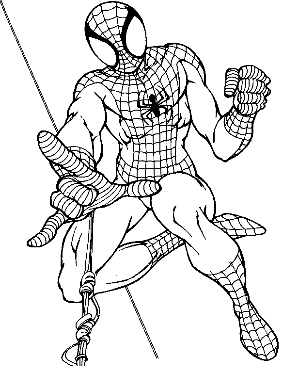 Pagina da colorare di Spiderman 34