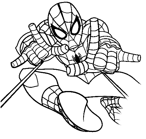 Spiderman 39 Página Para Colorear
