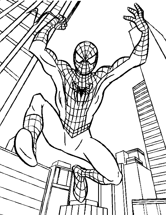 Spiderman 40 Coloring Page