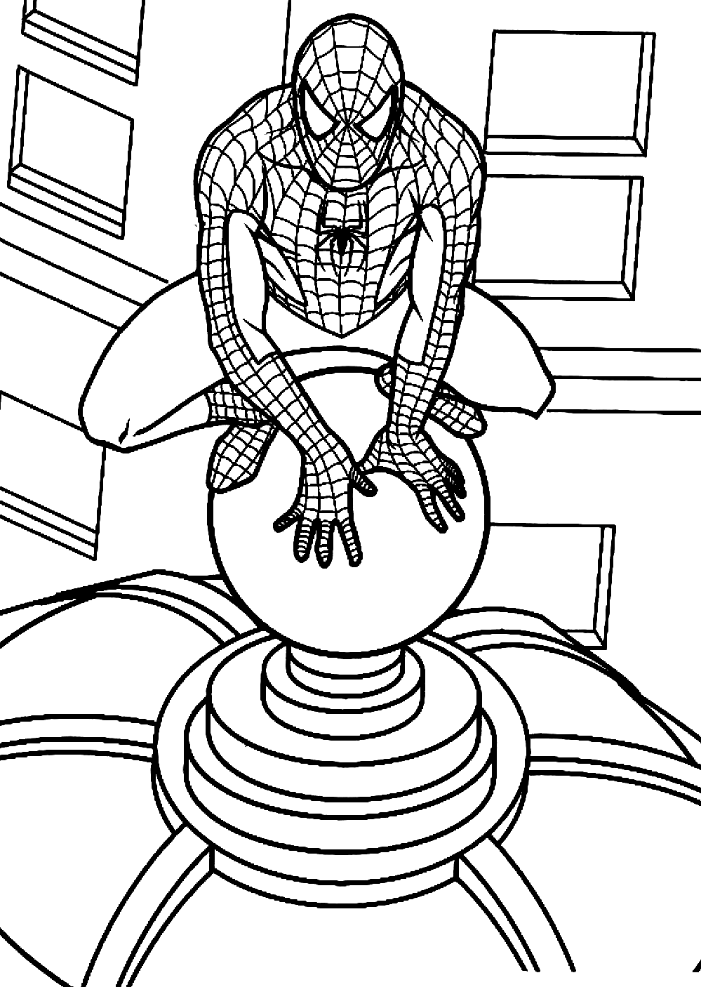 Spiderman 29 Página Para Colorear