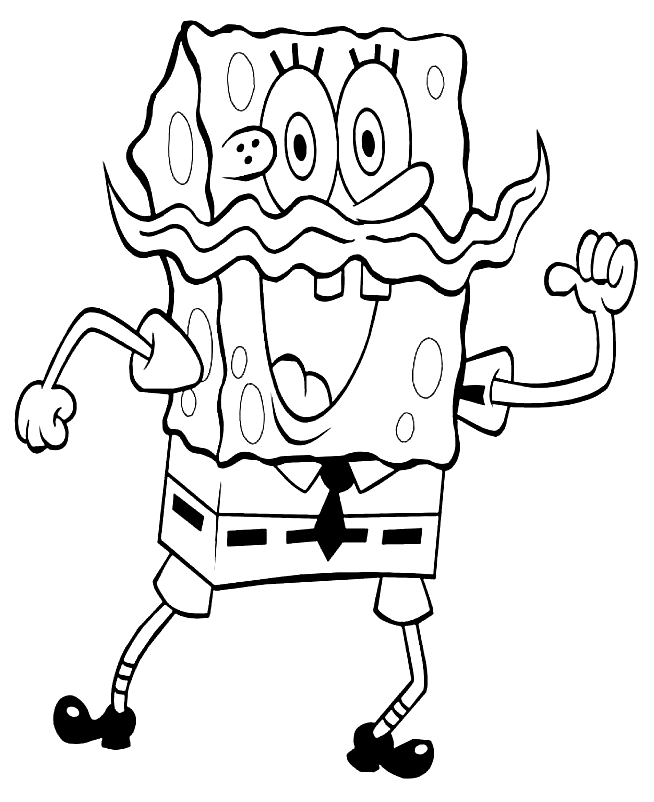Pagina da colorare di Sponge Bob 2