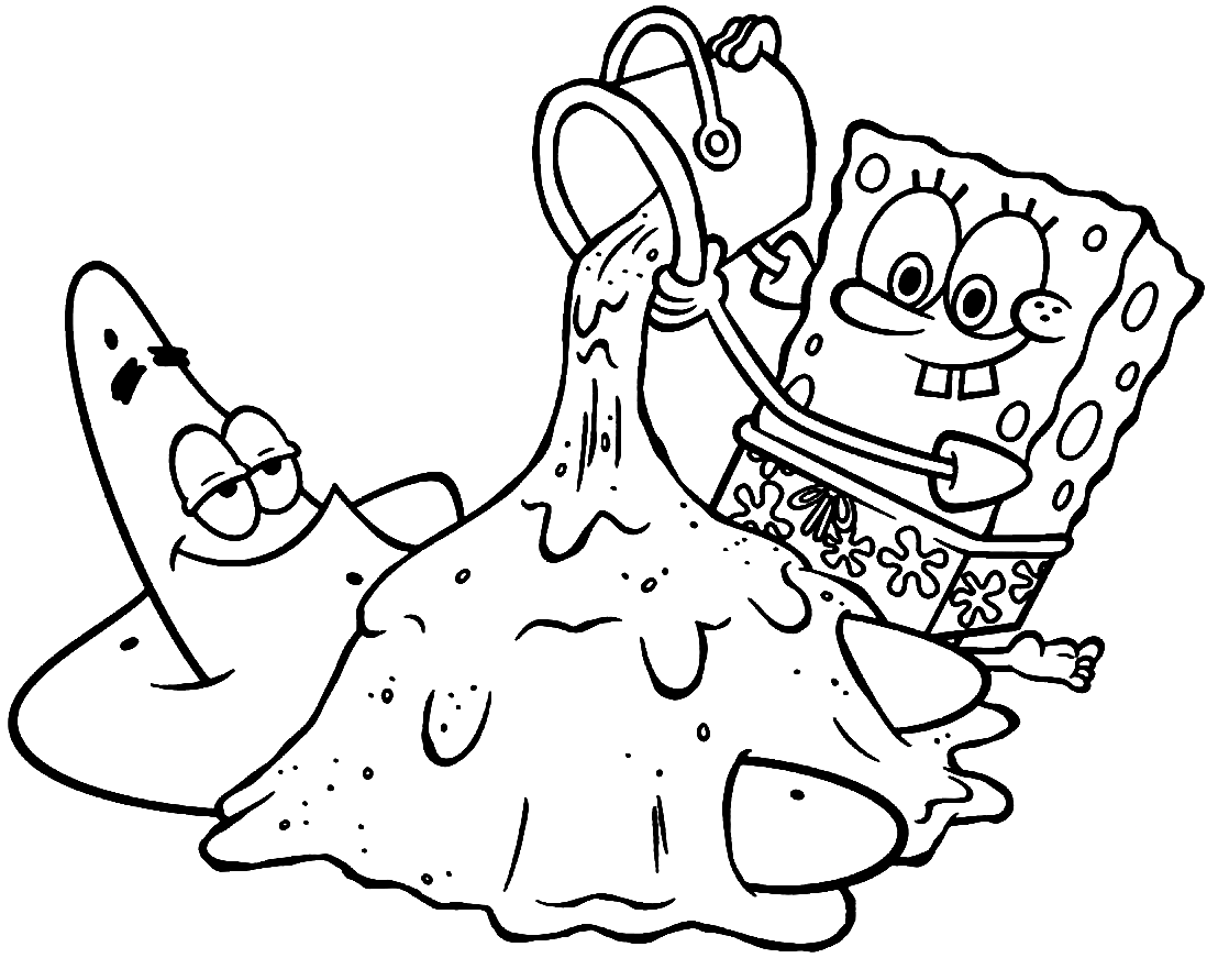 《海绵宝宝》中的海绵宝宝和帕特里克