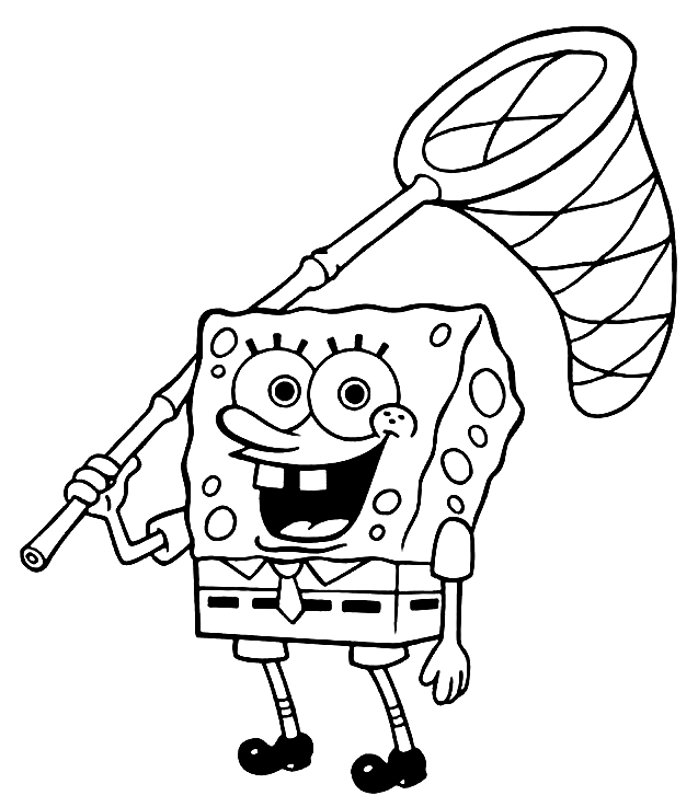 Pagina da colorare dei cartoni animati di Spongebob