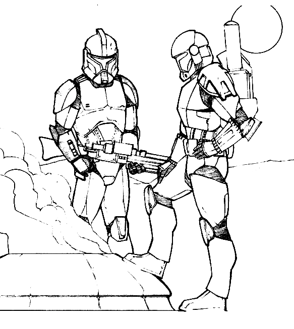 Star Wars Clone Trooper Coloring Page - Free Printable Coloring Pages