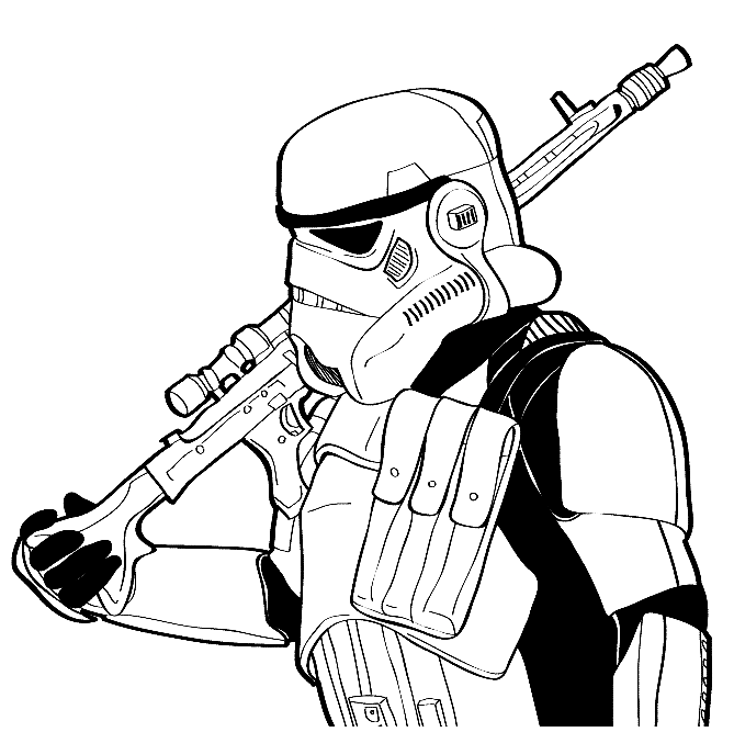 Stormtrooper – Página para colorear de Star Wars