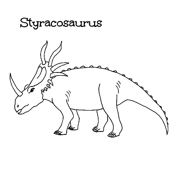 Styracosaurus Dinosaurs 4 Coloring Pages