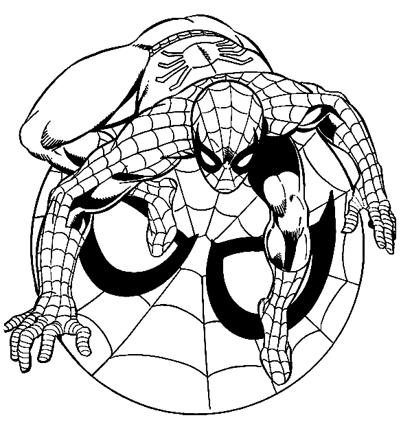 Sun Part Spiderman Coloring Page