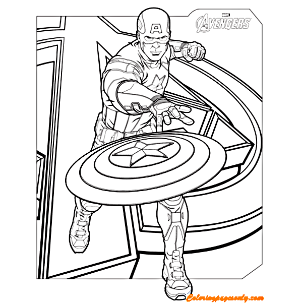 Superhero Avengers Captain America Coloring Pages
