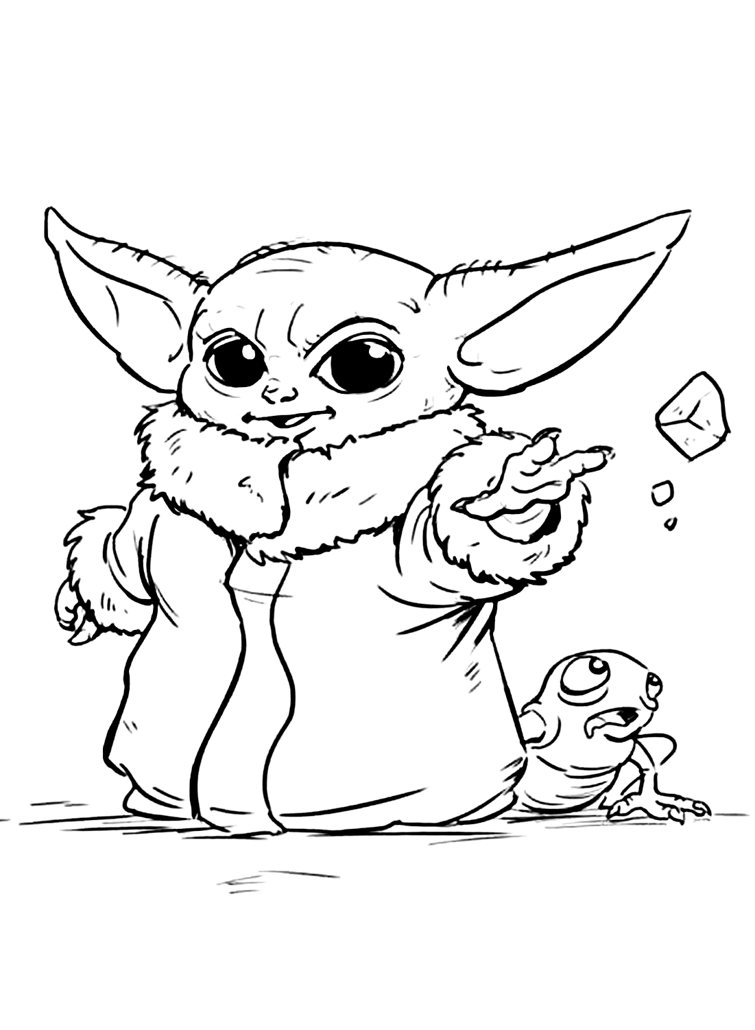 Nice Baby Yoda Coloring Pages