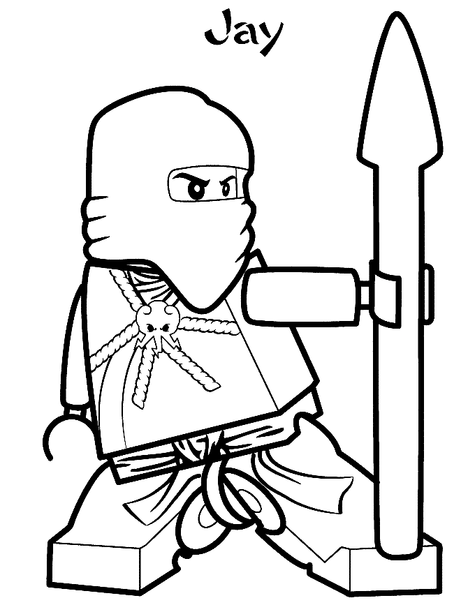 Il Lightning Ninja Jay Walker usa la lancia di Lego Ninjago di Ninjago