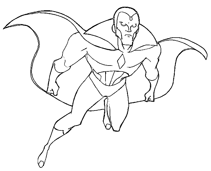 The Vision from Avengers Coloring Page