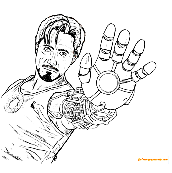 Tony Stark Avengers Coloring Pages