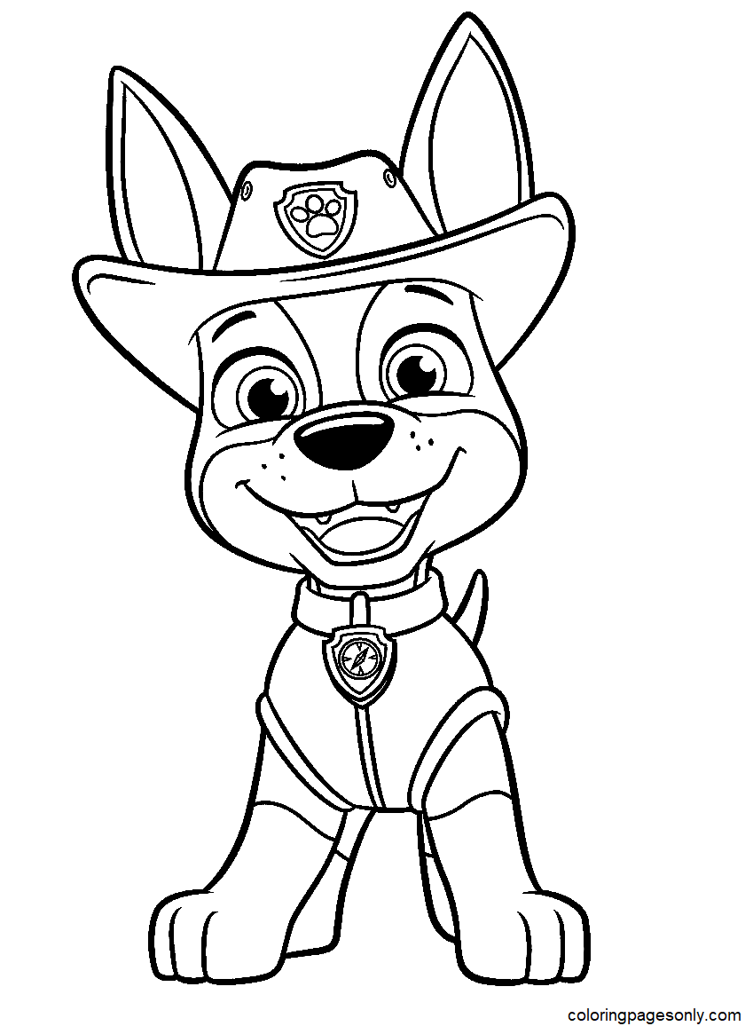 Tracker From Paw Patrol Coloring Page