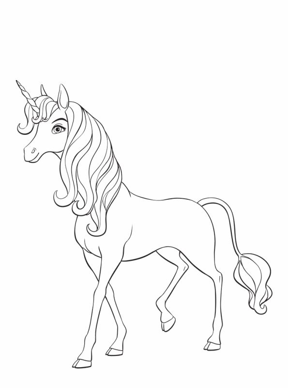 A Unicorn named Lyra from Mia and me Coloring Page
