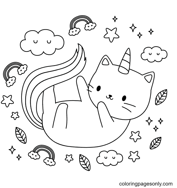 Chat Licorne Kitty de Unicorn Cat