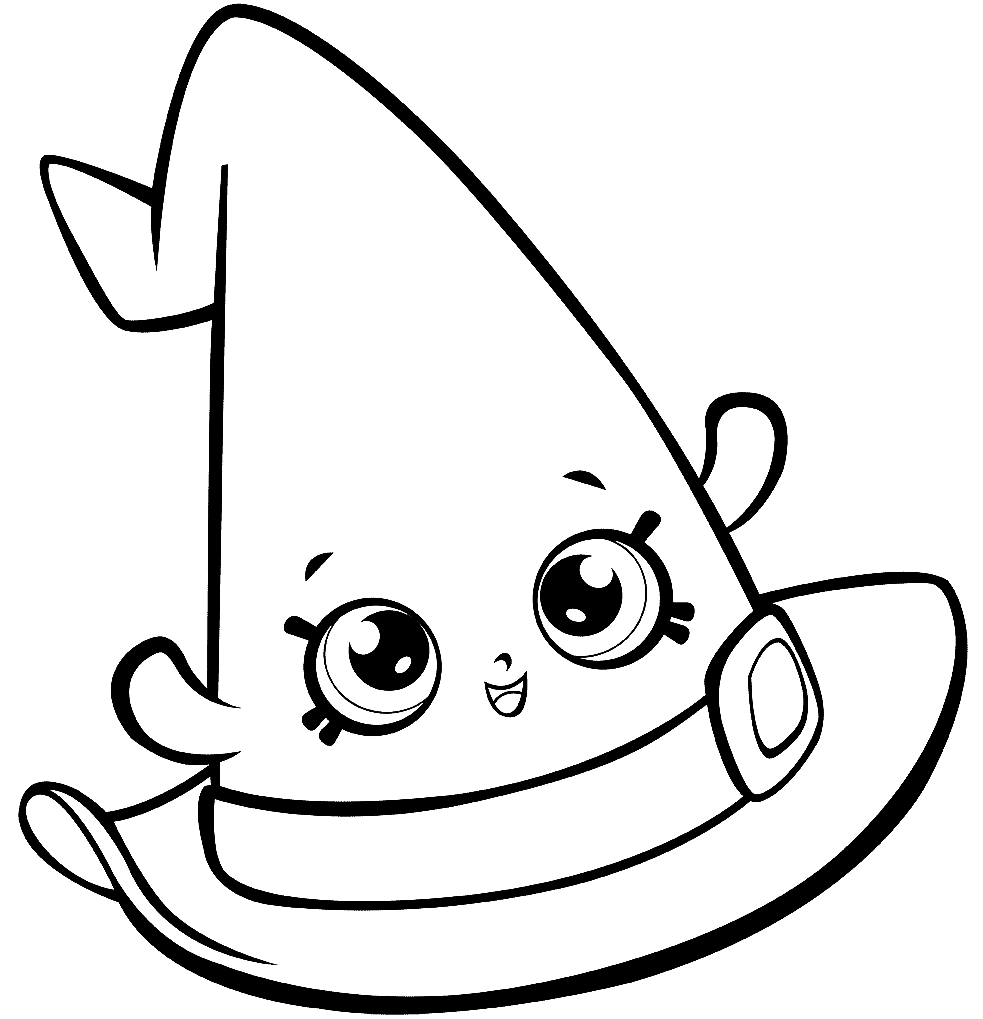 Witchy Hat Shopkin Season 7 Coloring Page