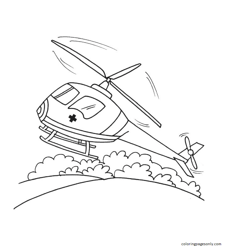 Air Ambulance Coloring Pages