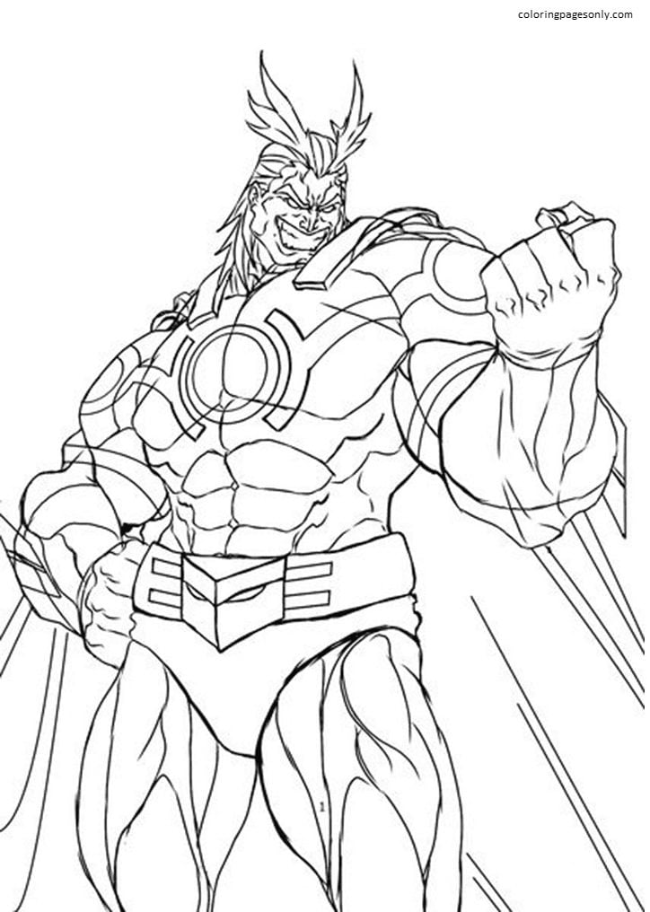 All Might is angry Coloring Pages - My Hero Academia Coloring Pages