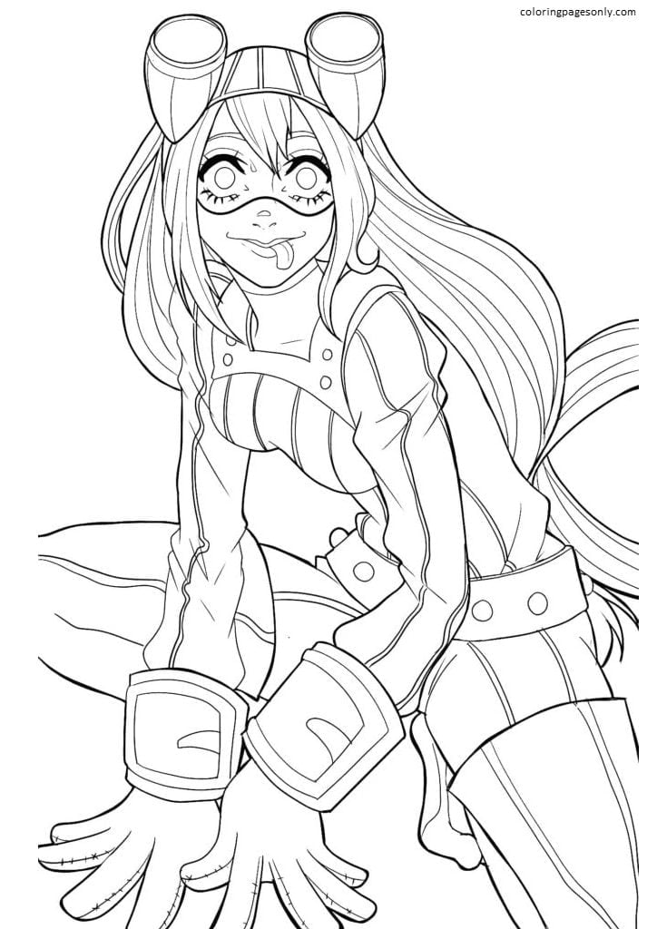 Momo Yaoyorozu Coloring Pages My Hero Academia Coloring Pages PDMREA
