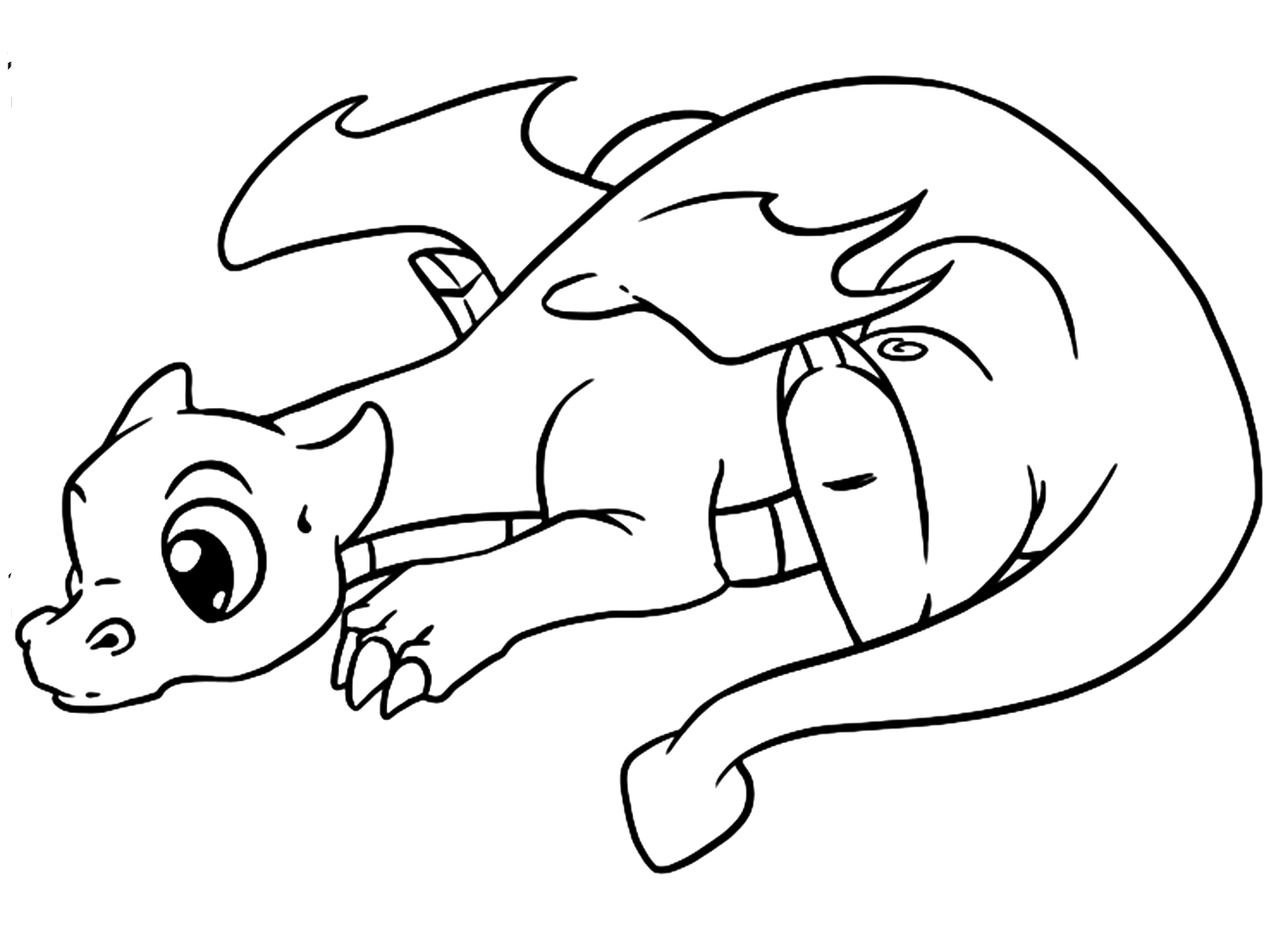 Baby Dragon Coloring Pages