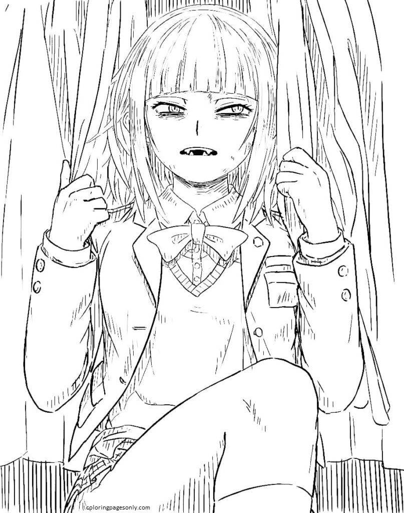 Beautiful Himiko Toga Coloring Pages