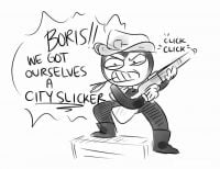 Bendy cowboy and Boris got themselves a city slick Coloring Pages