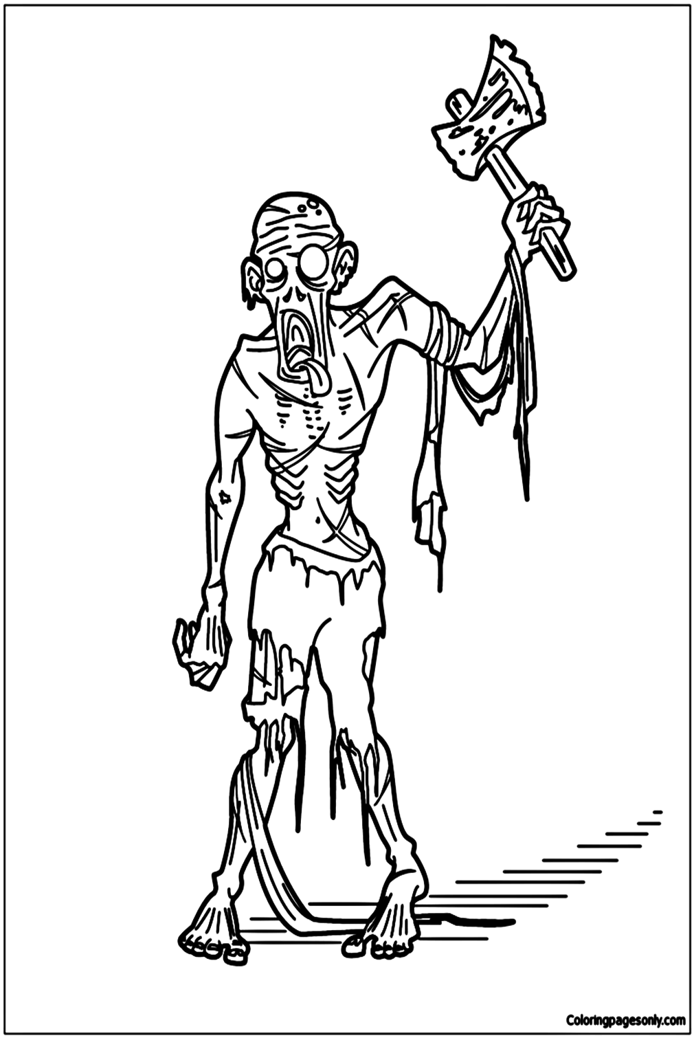 Bewitched Living-Dead Coloring Pages