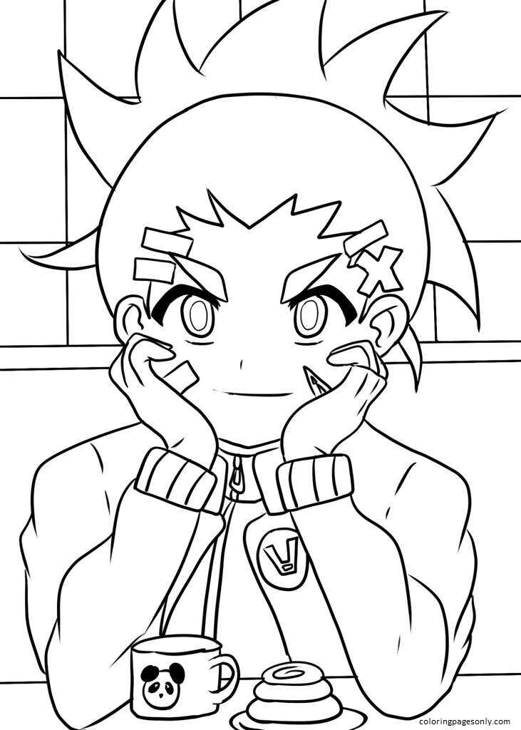 Beyblade Burst 9 Coloring Page