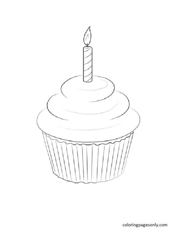 Muffin de Aniversário de Cupcake