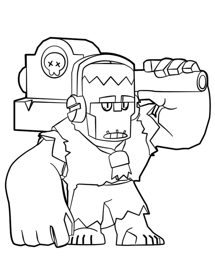 Frank Swings His Hammer At Enemies From Brawl Stars Coloring Pages Brawl Stars Coloring Pages Coloring Pages For Kids And Adults - brawl stars characters to color
