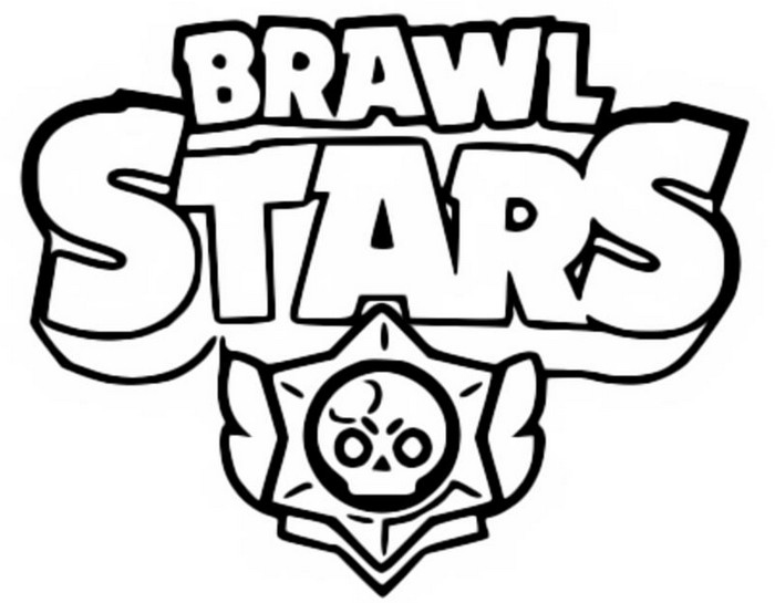 Brawl Stars Logo Coloring Page