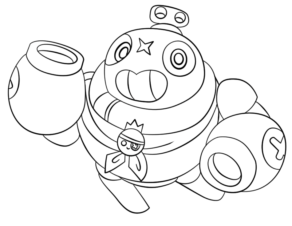 Brawl Stars Tick Detaches And Launches His Head Coloring Pages Brawl Stars Coloring Pages Coloring Pages For Kids And Adults - brawl stars coloring page