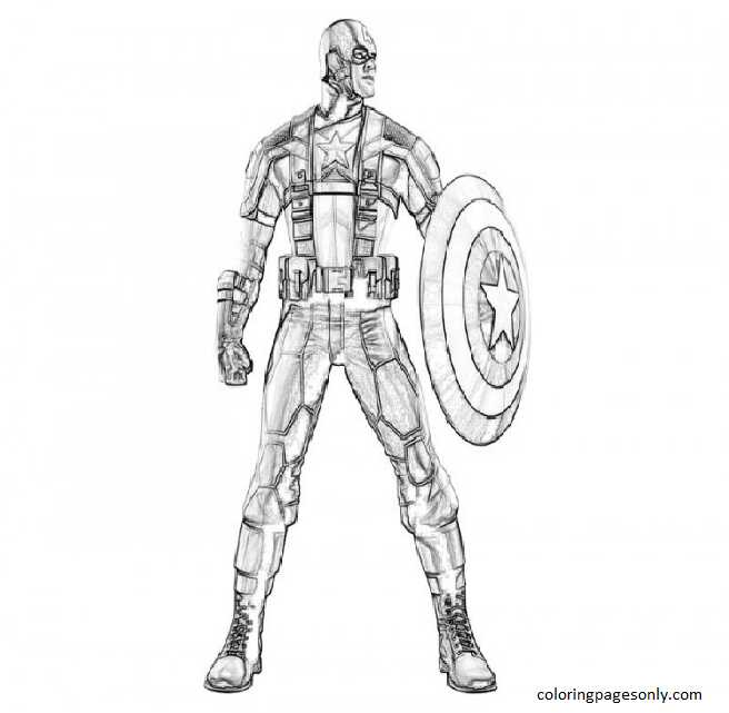 Captain America 18 Coloring Pages