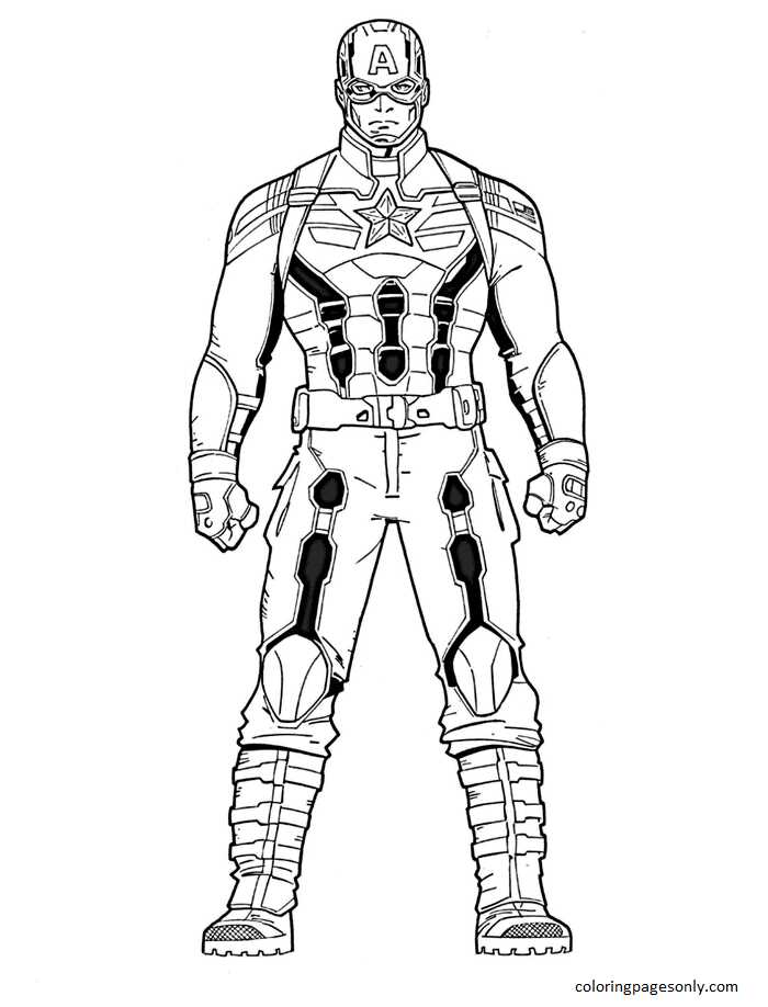 Captain America 25 Coloring Page