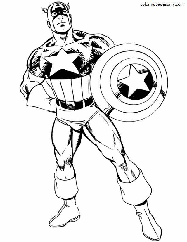 Captain America Shield Coloring Pages Captain America Coloring Pages 