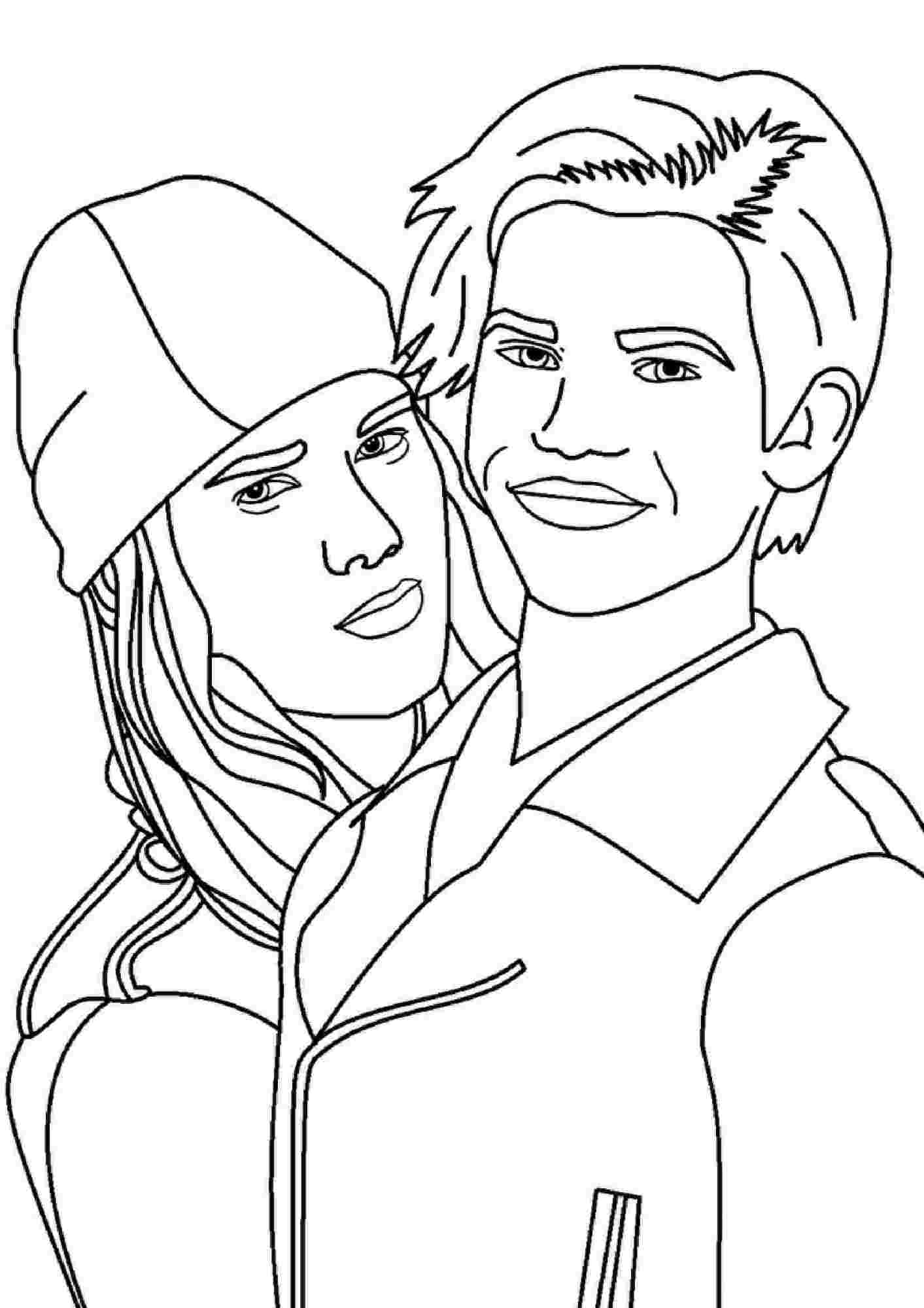 Carlos De Vil and punkish Jay from Descendants Coloring Pages