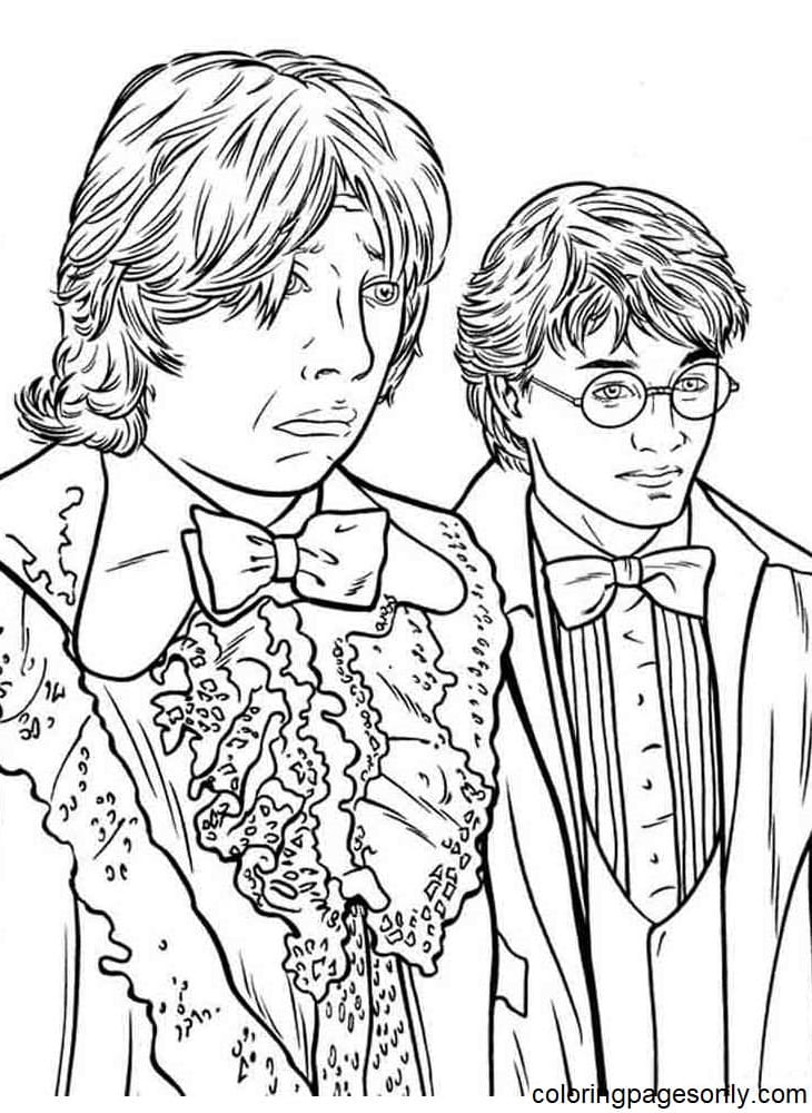 Cartoon Harry Potter 2 Coloring Page