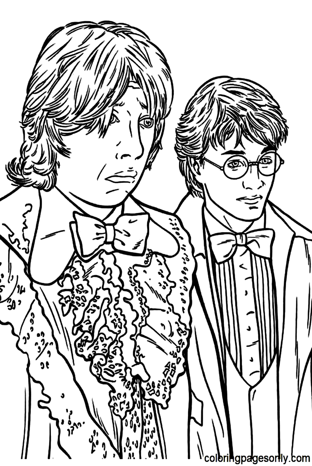 Cartoon Harry Potter Coloring Pages
