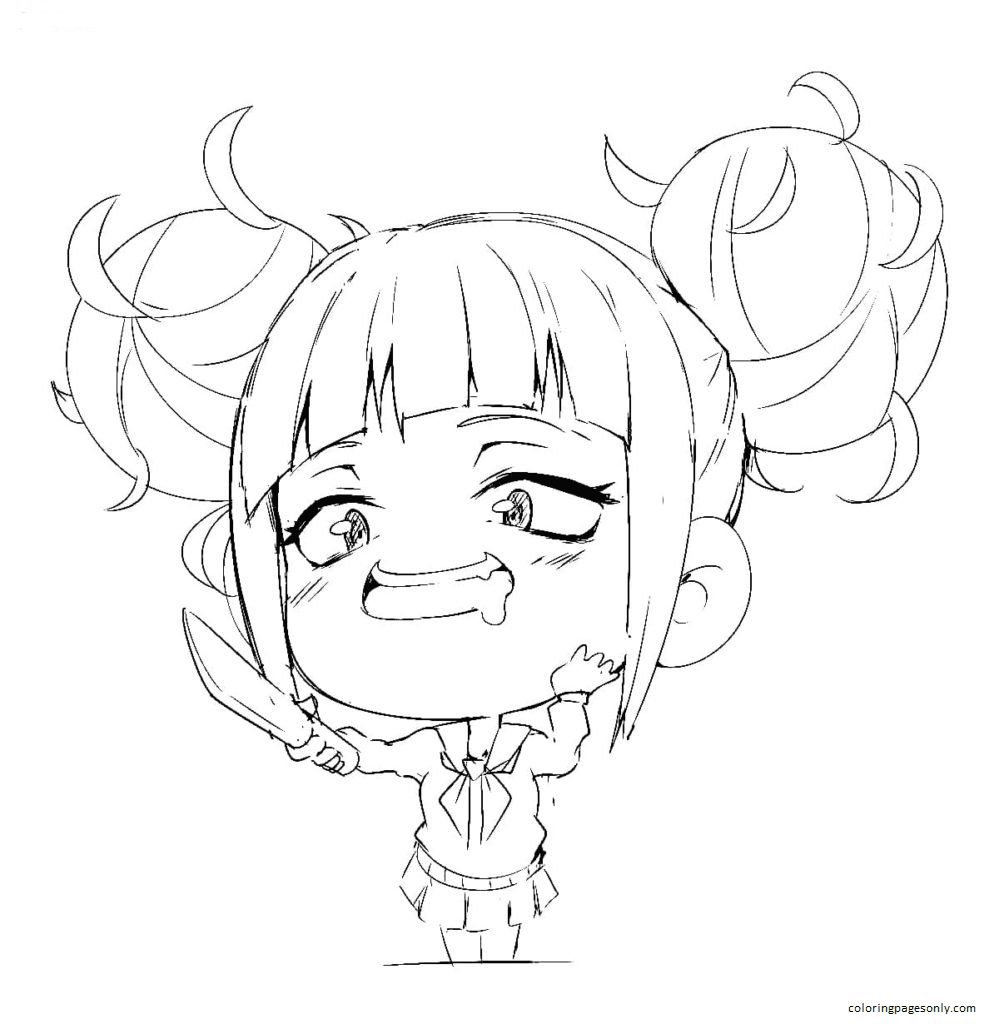 Chibi Himiko Toga Coloring Pages
