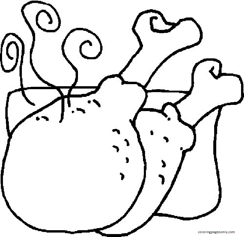 Chicken Food Coloring Page